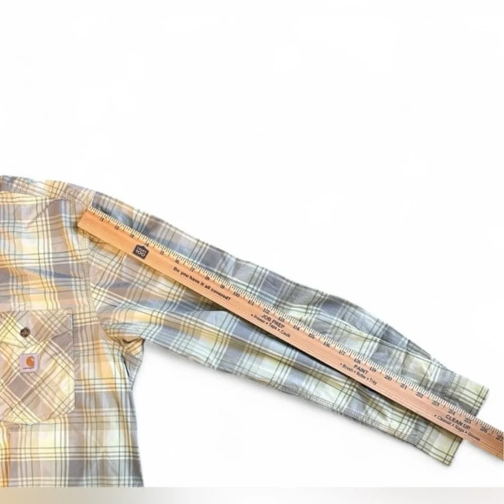 NWT MENS CARHARTT RUGGED FLEX FIT LONG SLEEVE BUTTON DOWN SIZE LARGE - Picture 8 of 8